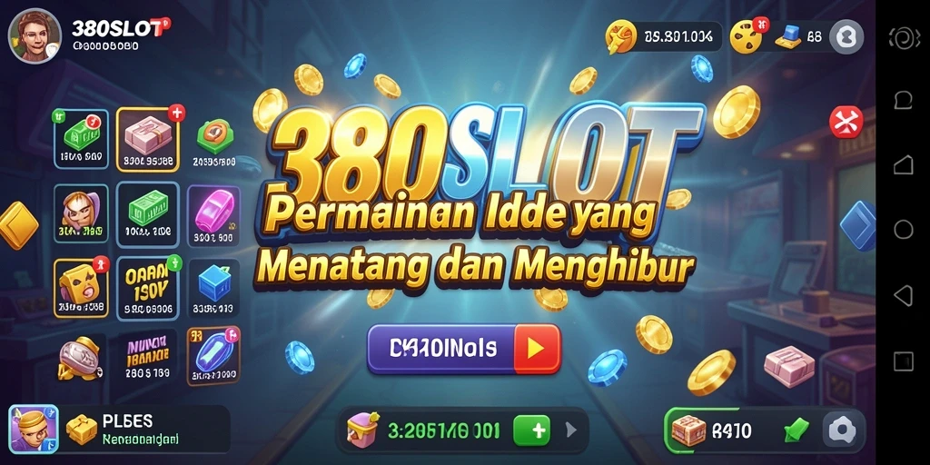Tampilan utama gameplay 380SLOT yang menarik dan penuh warna.