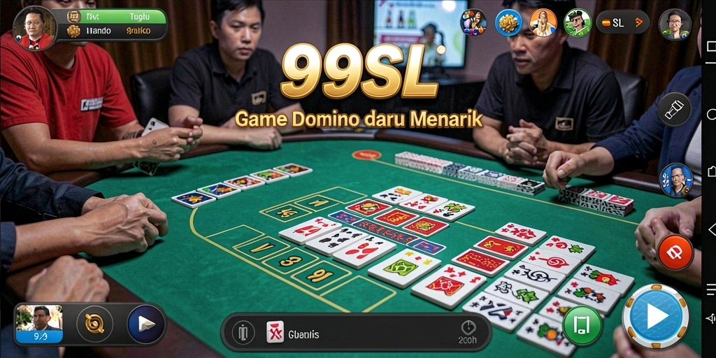 Tampilan gameplay Domino yang menegangkan dan menarik.