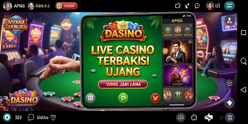 Gameplay Live Casino yang menarik dan interaktif dalam API66.