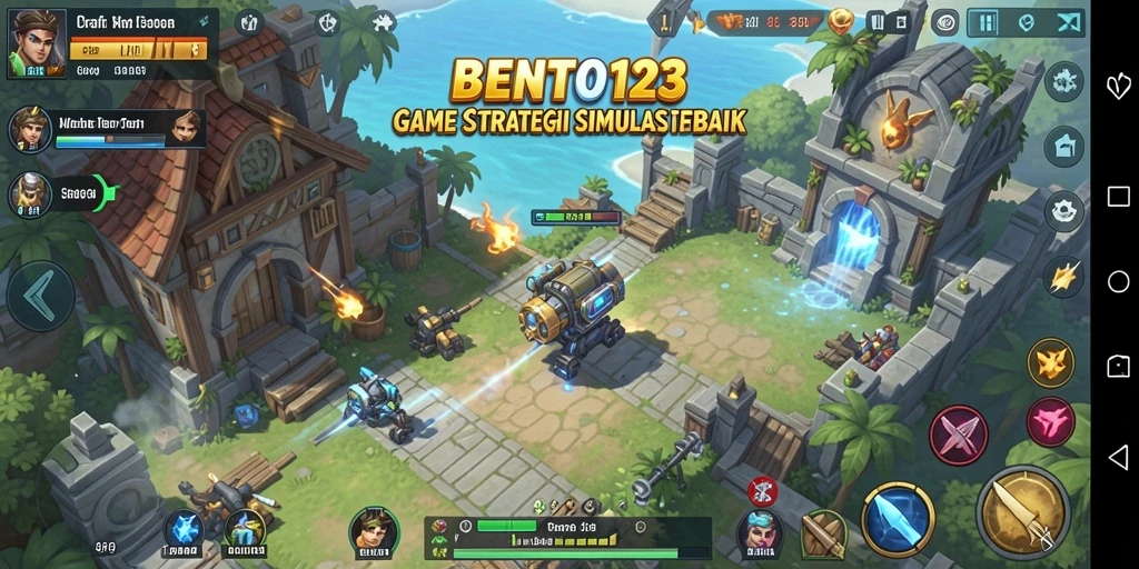 Screenshot gameplay BENTO123 menampilkan strategi pertempuran yang menarik.