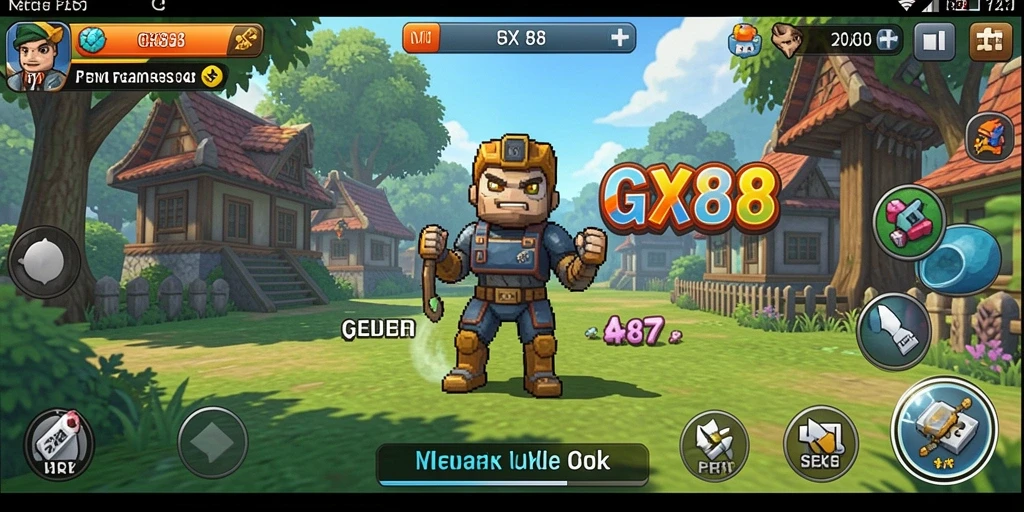 Tampilan permainan GX88 dengan karakter yang menarik dalam gameplay Idle.