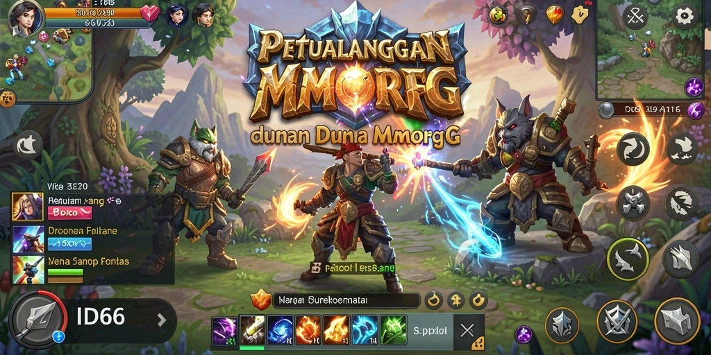 Tangkapan layar ID66 menampilkan aksi seru dalam gameplay MMORPG.