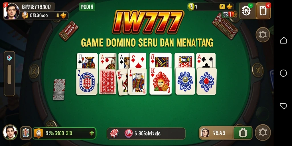 Tampilan gameplay seru dengan pemain yang berkompetisi dalam Domino.