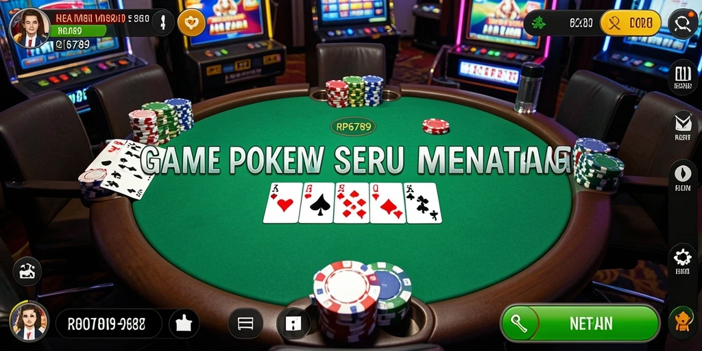 Screenshot gameplay RP6789 menampilkan aksi poker yang mendebarkan.