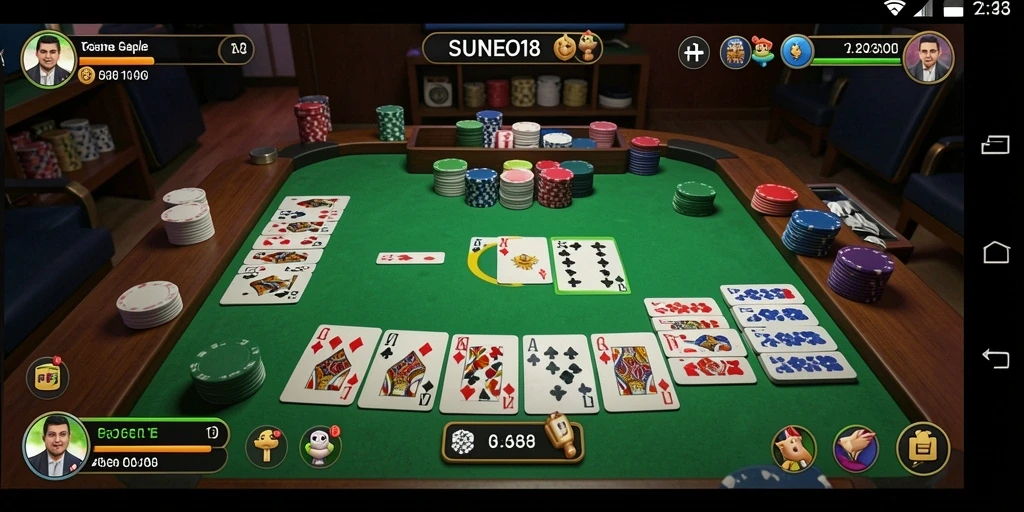Screenshot SUNEO138 menampilkan gameplay seru permainan Gaple.
