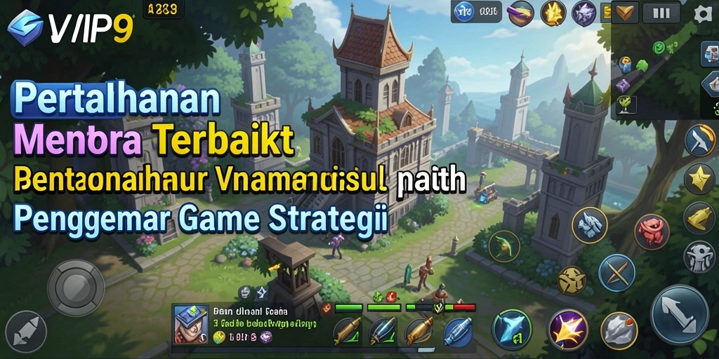 Screenshot menampilkan menara dan gelombang musuh dalam gameplay Tower Defense.