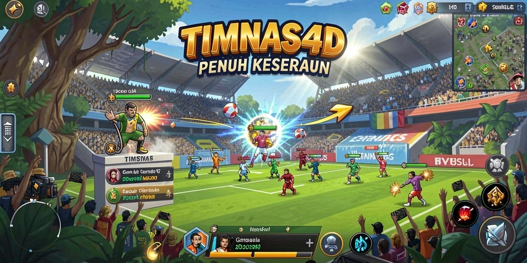 Tampilan gameplay TIMNAS4D yang ceria dan penuh keseruan.