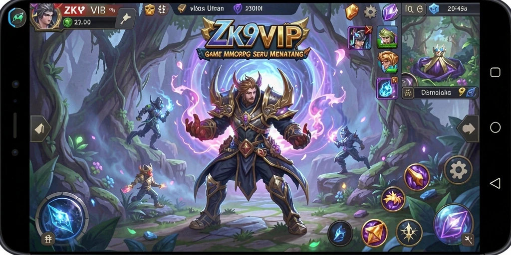 Tampilan gameplay ZK9VIP yang seru dan mendebarkan dalam dunia MMORPG.